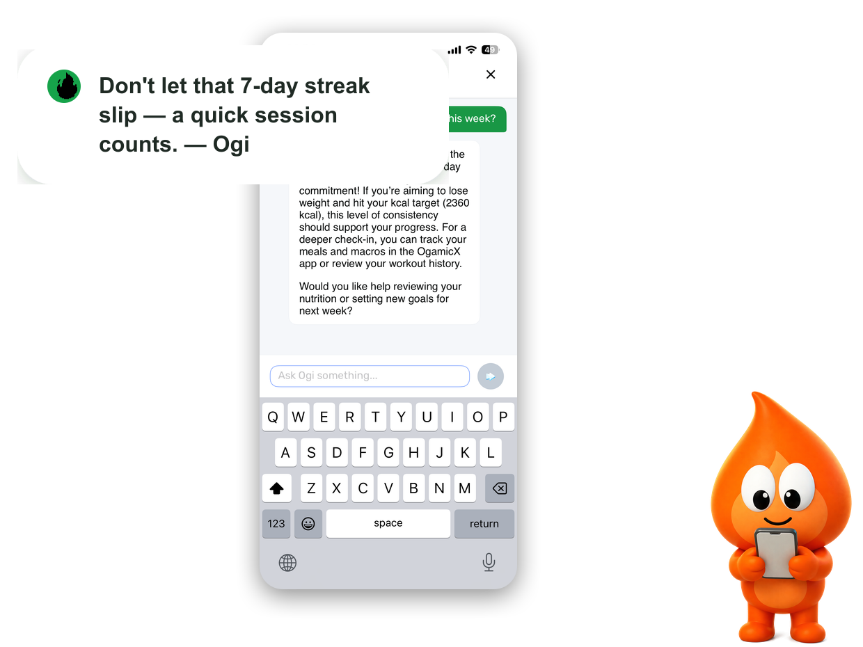An AI coach that checks in first.